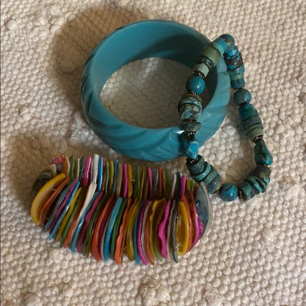 🌈 Fun Set of 3 Vintage Bangles